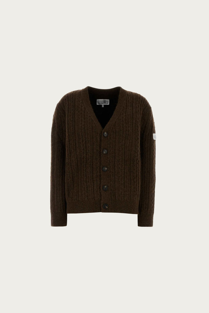 MM6 Maison Margiela - Cable Knit Cardigan - Mocha - Canoe Club