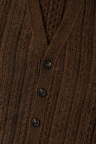 MM6 Maison Margiela - Cable Knit Cardigan - Mocha - Canoe Club