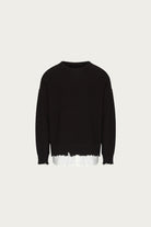 MM6 Maison Margiela - Damaged Crewneck Sweater - Black - Canoe Club