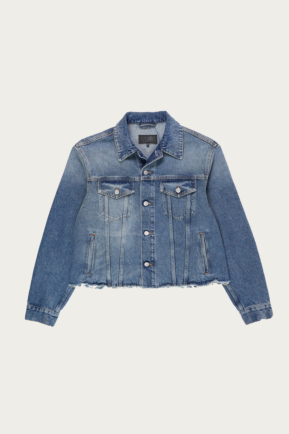 MM6 Maison Margiela - Distressed Denim Jacket - Light Blue - Canoe Club