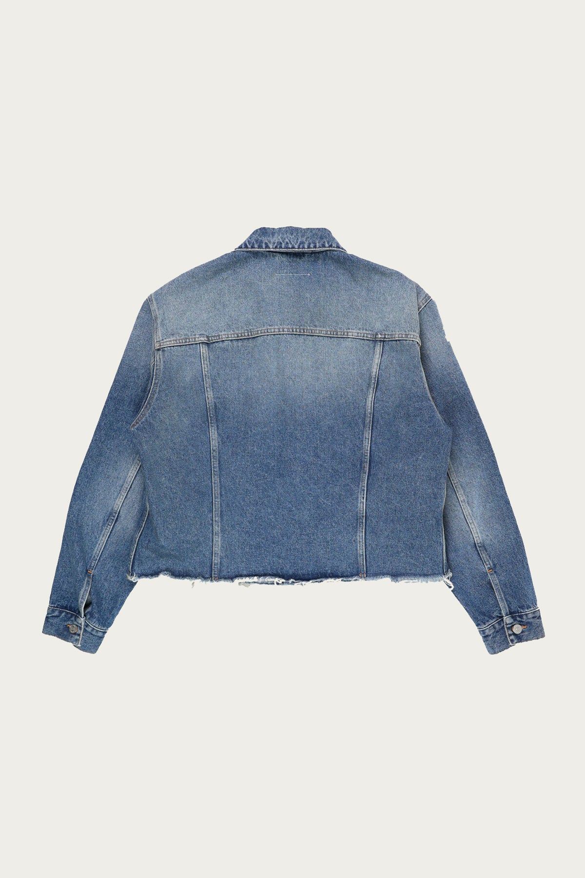 MM6 Maison Margiela - Distressed Denim Jacket - Light Blue - Canoe Club