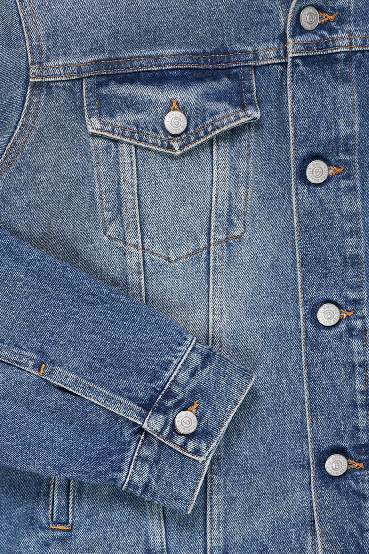 MM6 Maison Margiela - Distressed Denim Jacket - Light Blue - Canoe Club