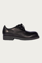 MM6 Maison Margiela - Leather Lace Up Shoe - Black - Canoe Club