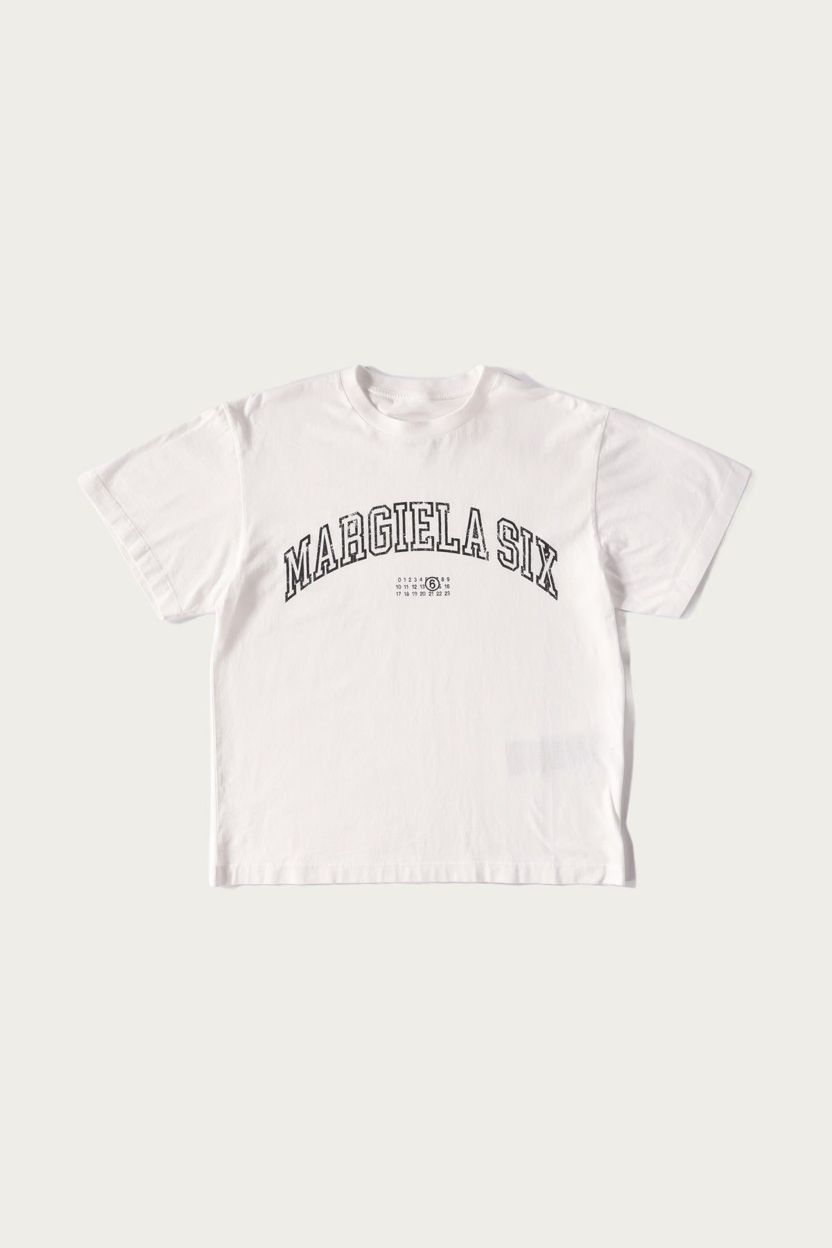 MM6 Maison Margiela - MM6 Logo Varsity Tee - White - Canoe Club