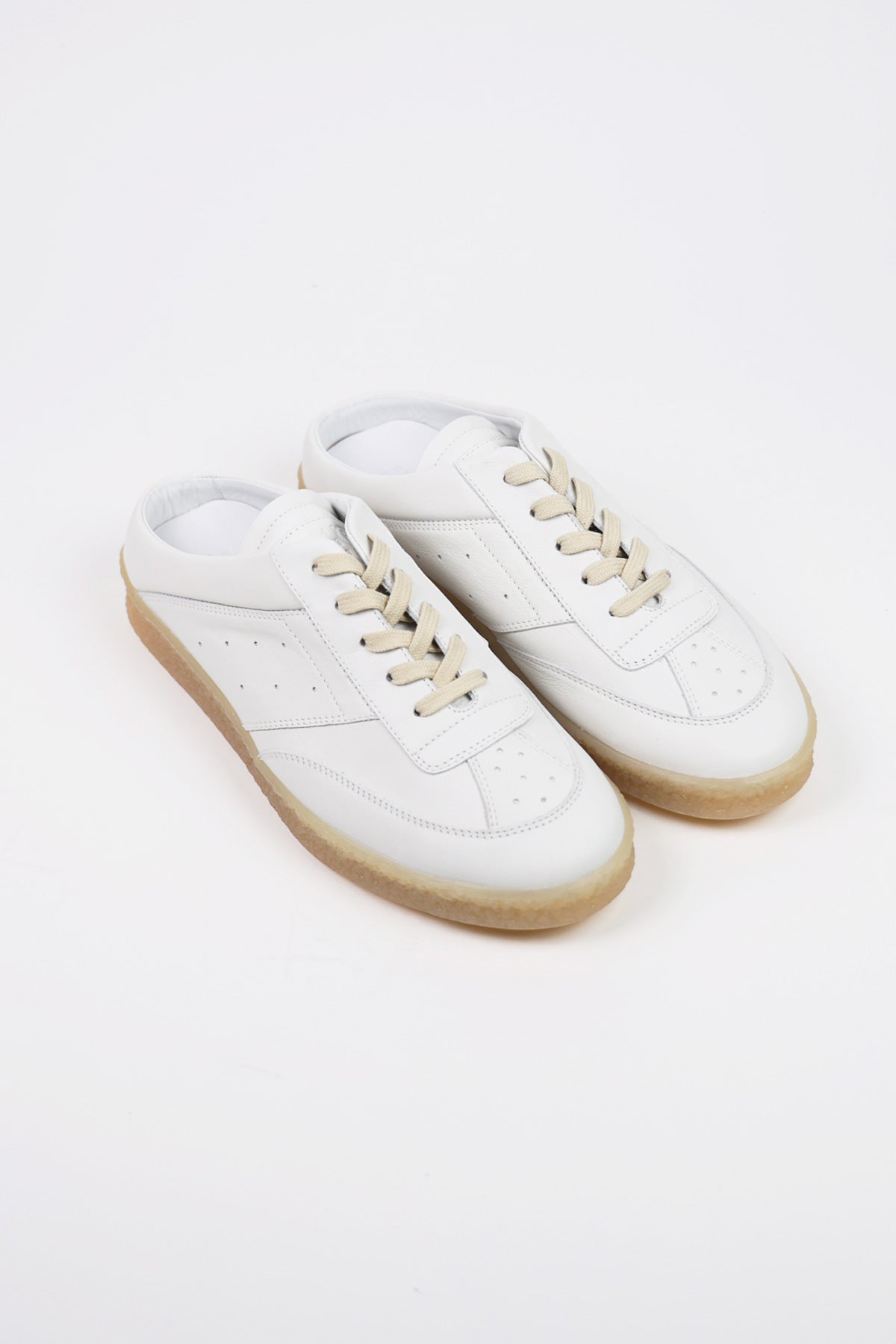 MM6 Maison Margiela - 6 Court Sneakers Mule - White - Canoe Club