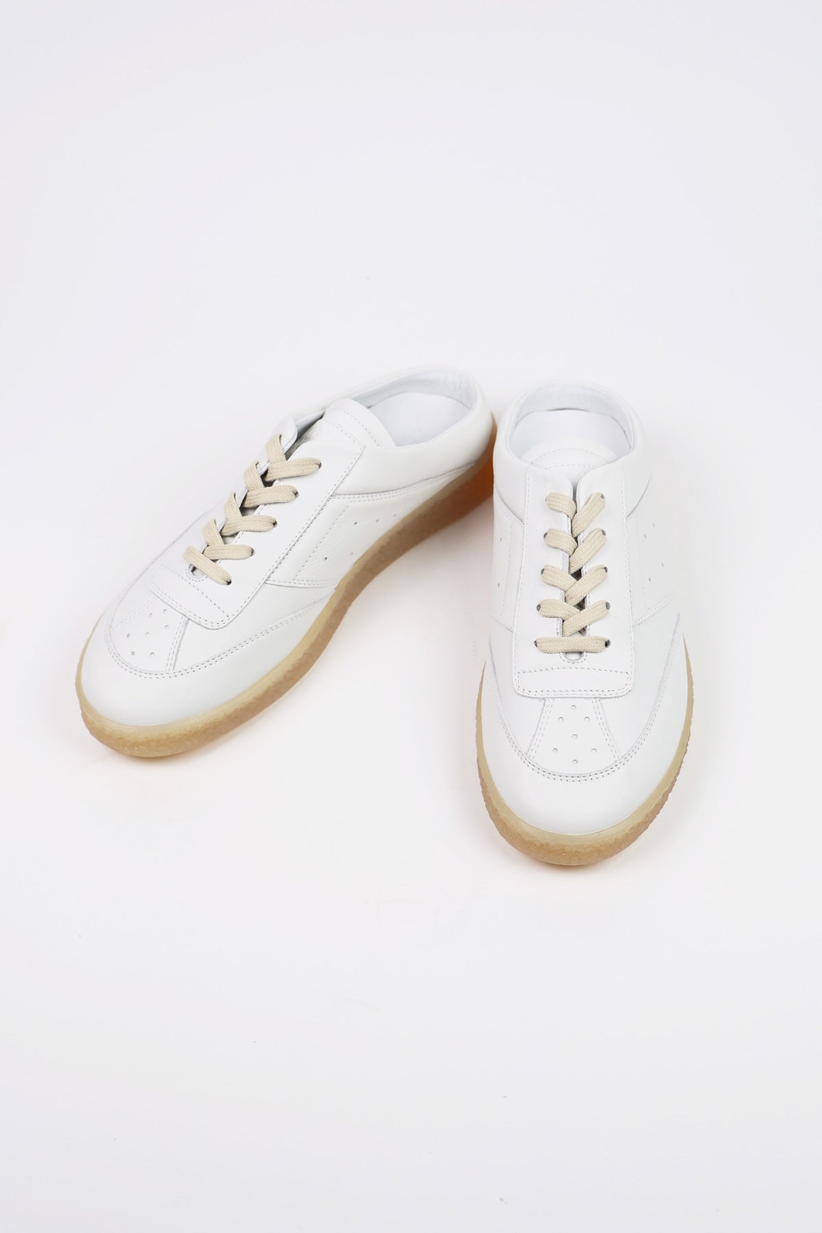 MM6 Maison Margiela - 6 Court Sneakers Mule - White - Canoe Club