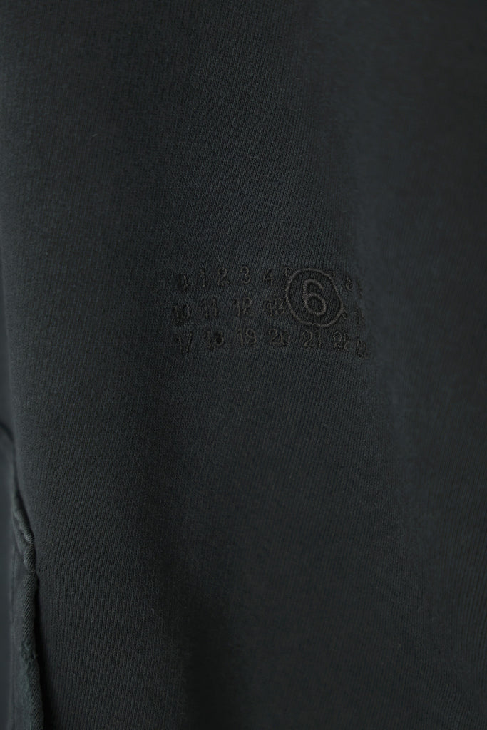 MM6 Maison Margiela - Distressed Numbers Crewneck - Dark Gray - Canoe Club