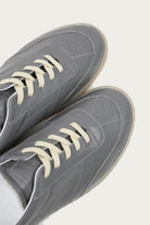 MM6 Maison Margiela - Leather 6 Court Sneakers - Grey - Canoe Club