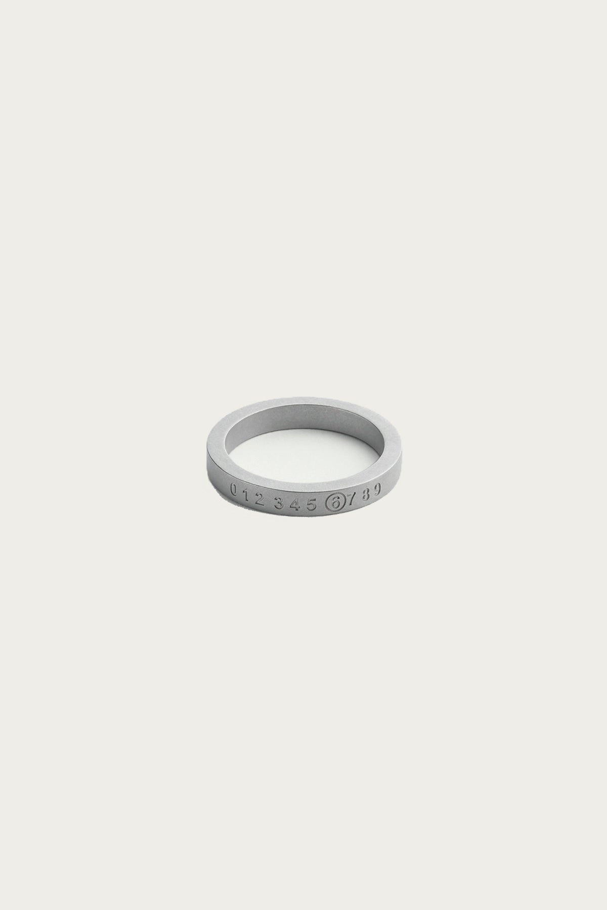 MM6 Maison Margiela - Minimal Numeric Signature Ring - Matte Palladio - Canoe Club