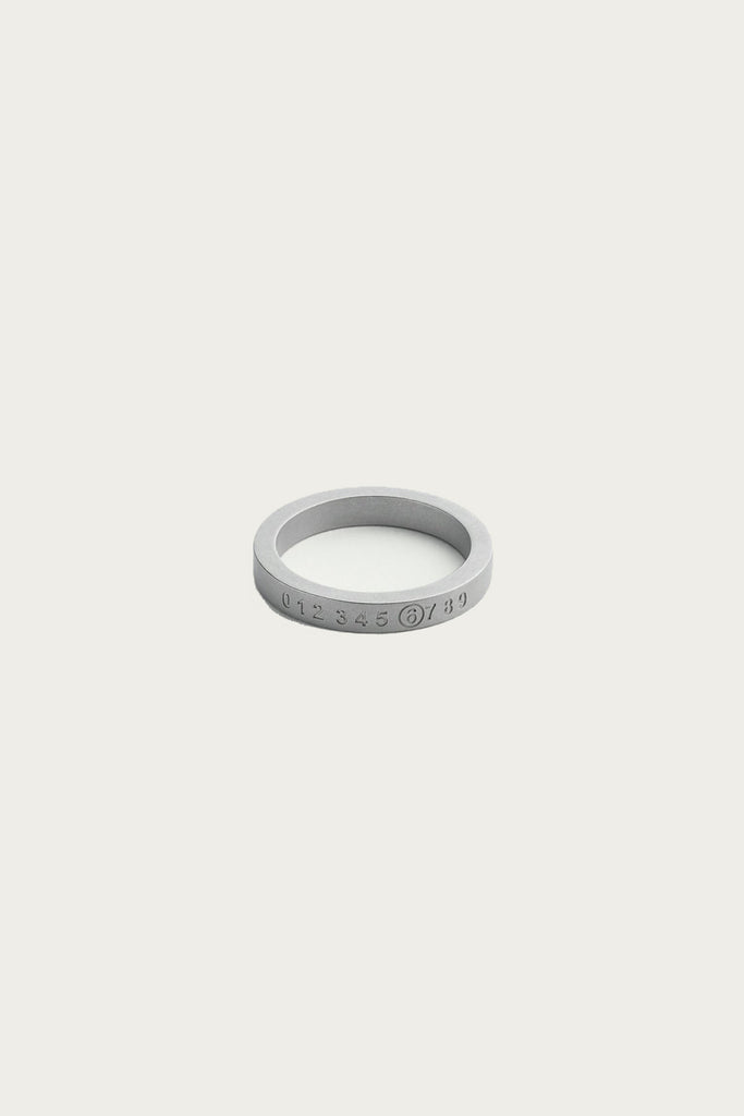 MM6 Maison Margiela - Minimal Numeric Signature Ring - Matte Palladio - Canoe Club