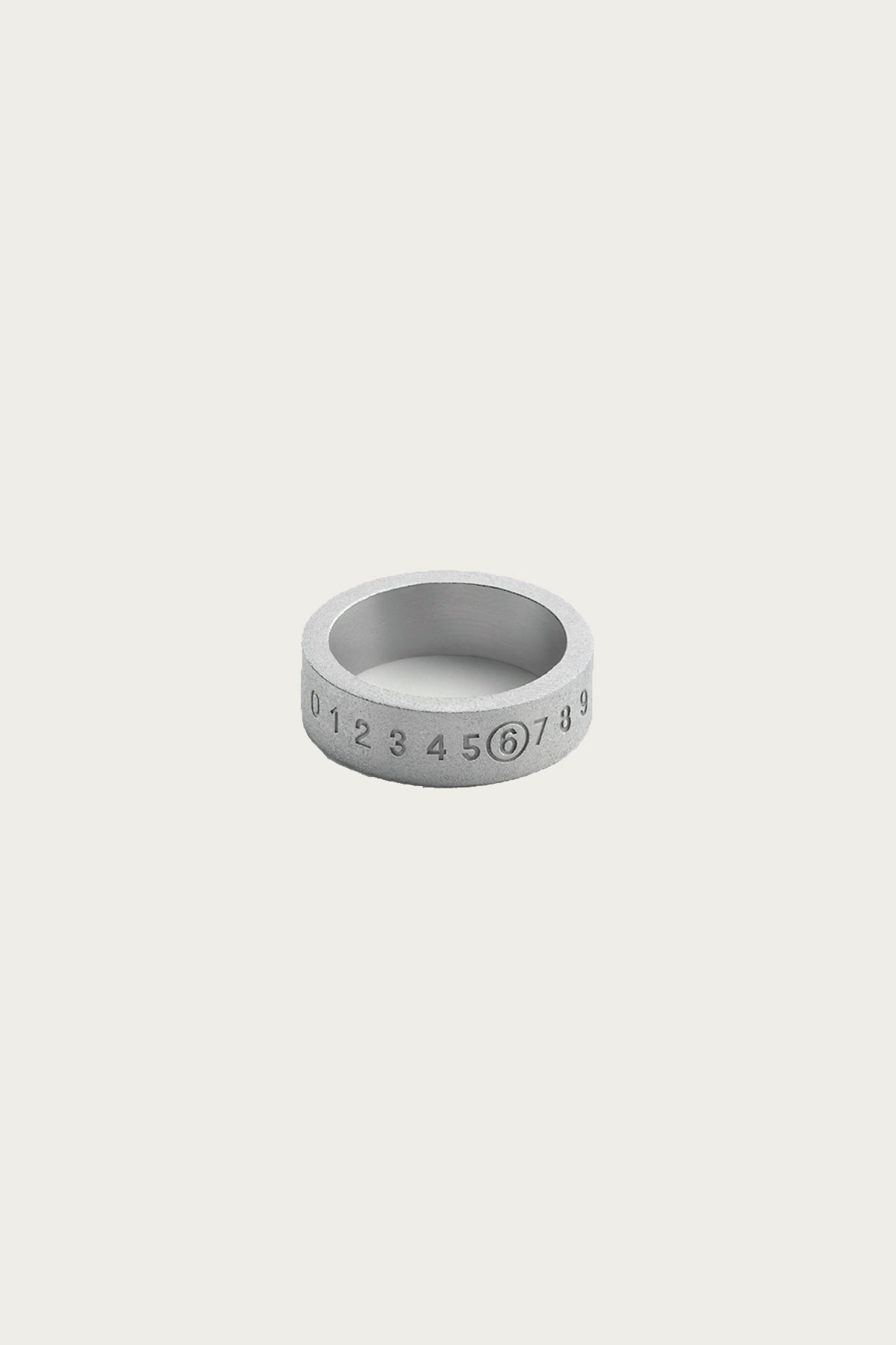 MM6 Maison Margiela - Minimal Numeric Signature Ring - Satined Palladio - Canoe Club