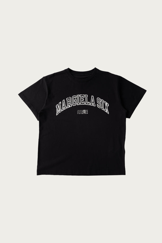 MM6 Maison Margiela - MM6 Logo Varsity Tee - Black - Canoe Club