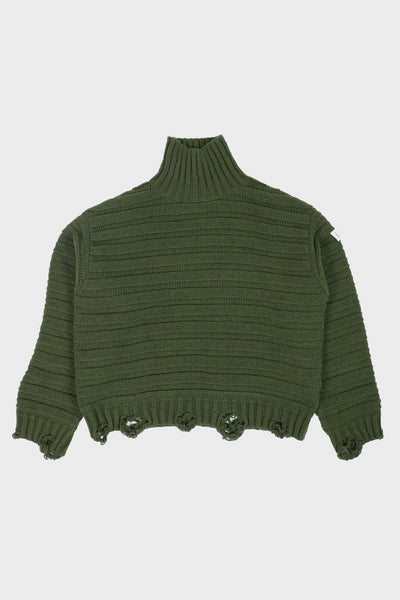 MM6 Maison Margiela Pullover | Textured Olive | Canoe Club