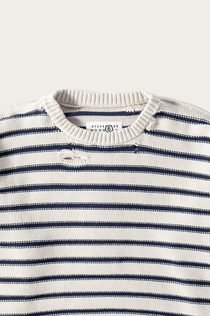 MM6 Maison Margiela - Striped Sweater - Cream - Canoe Club