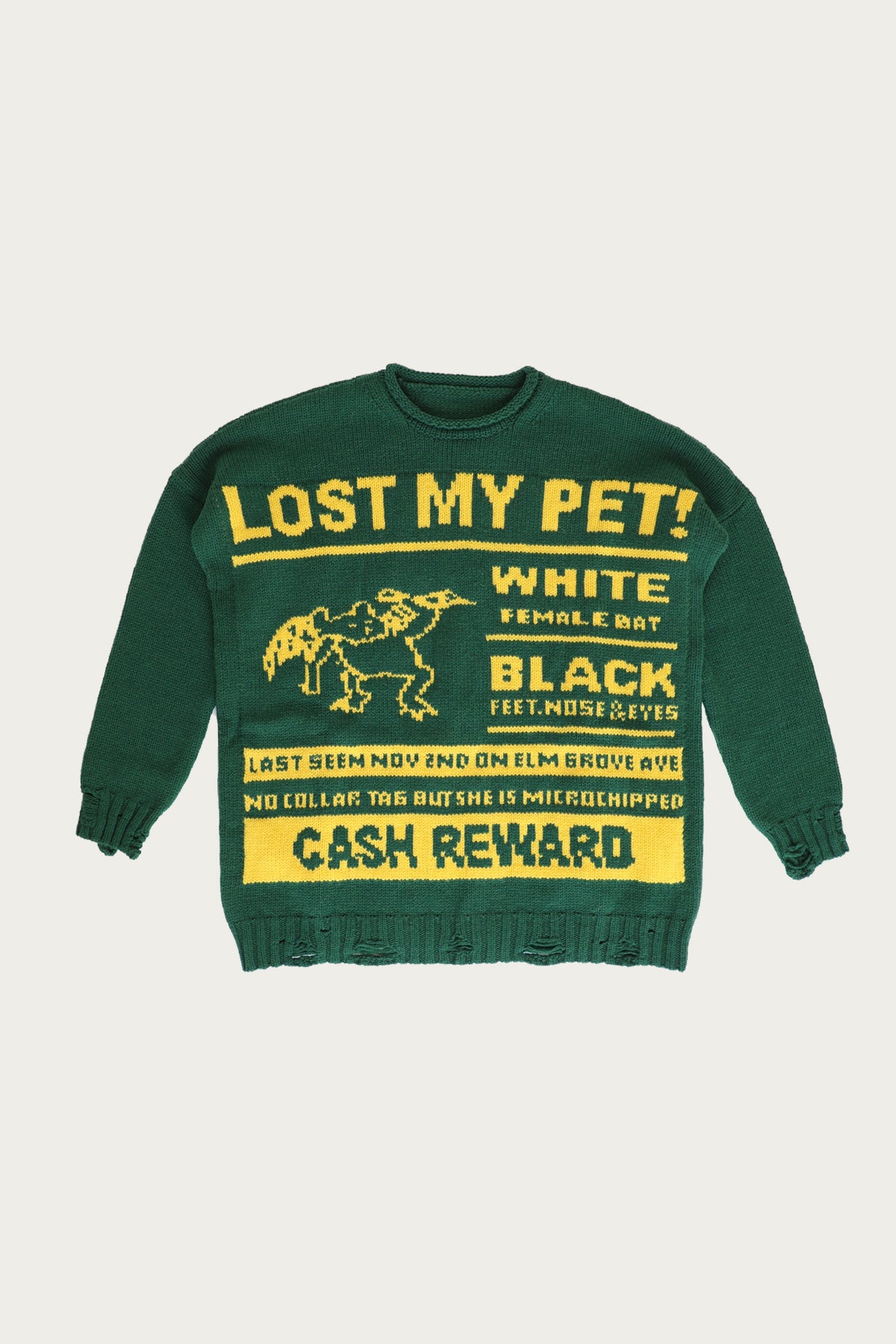 MM6 Maison Margiela - Missing Poster Crewneck Sweater - Green/Yellow - Canoe Club