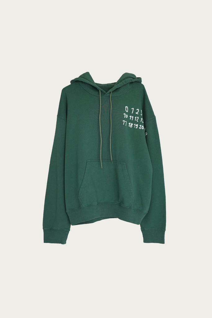 MM6 Maison Margiela - Numbers Hoodie - Green - Canoe Club