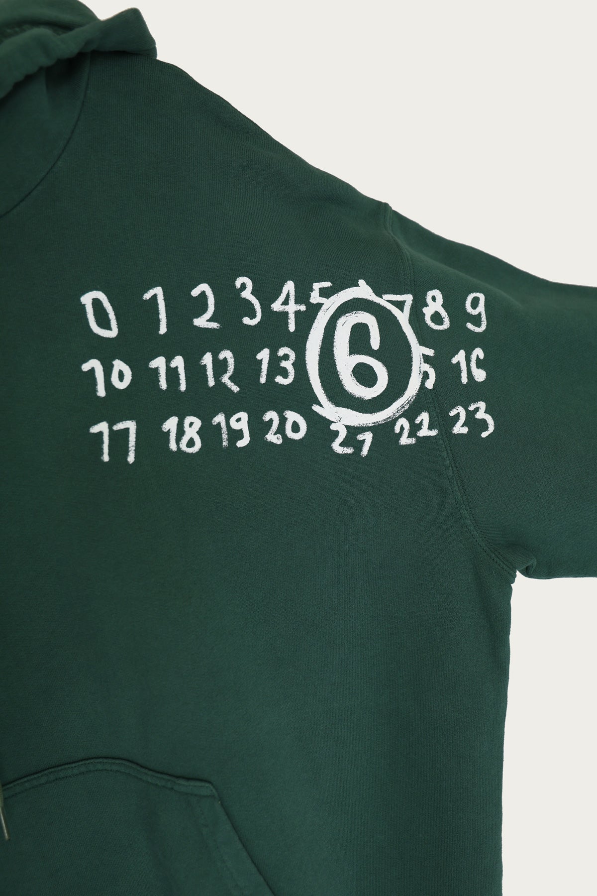 MM6 Maison Margiela - Numbers Hoodie - Green - Canoe Club