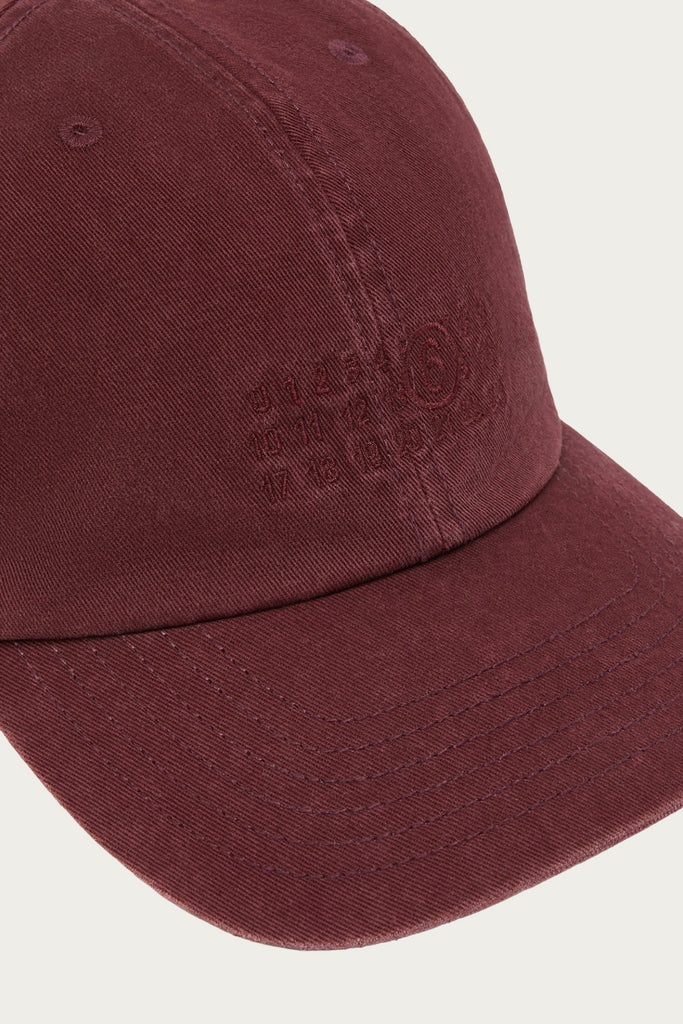 MM6 Maison Margiela - Numerals Hat - Burgundy - Canoe Club