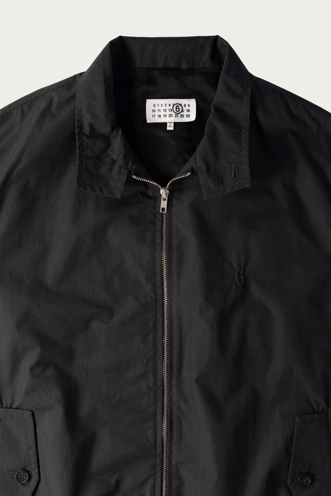 MM6 Maison Margiela Numerical 6 Harrington Jacket | Black | Canoe Club