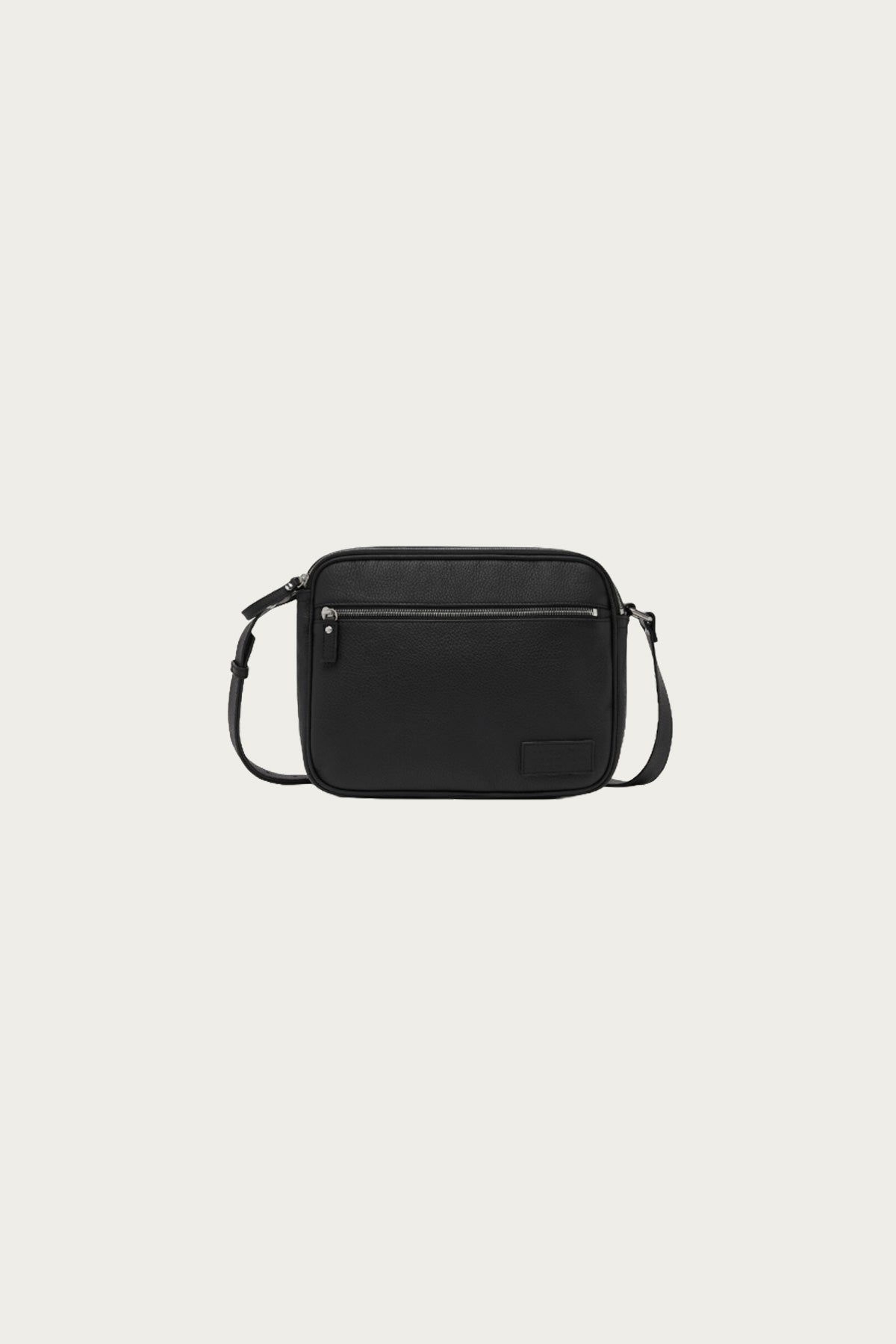 MM6 Maison Margiela - Pebbled Leather Shoulder Bag - Black - Canoe Club