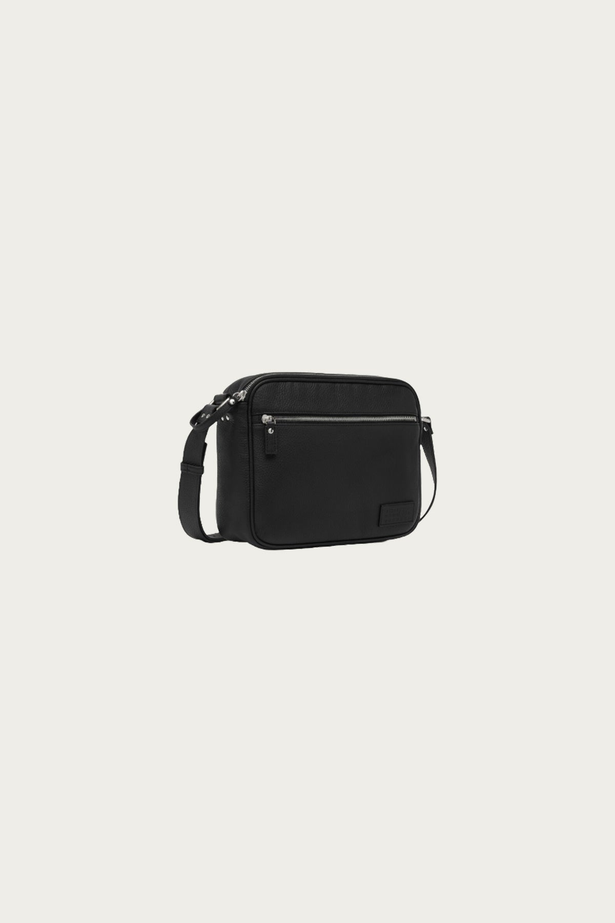 MM6 Maison Margiela - Pebbled Leather Shoulder Bag - Black - Canoe Club