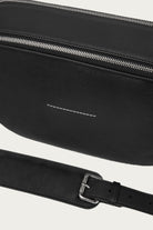 MM6 Maison Margiela - Pebbled Leather Shoulder Bag - Black - Canoe Club