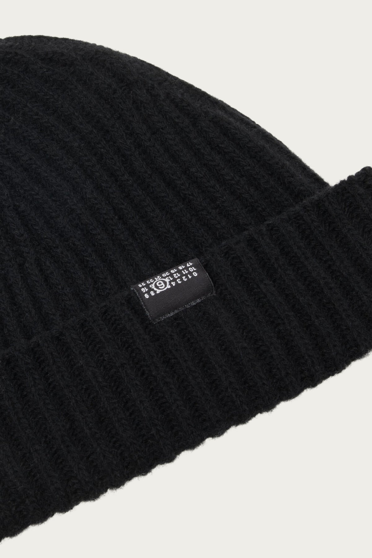MM6 Maison Margiela - Ribbed Wool Beanie - Black - Canoe Club
