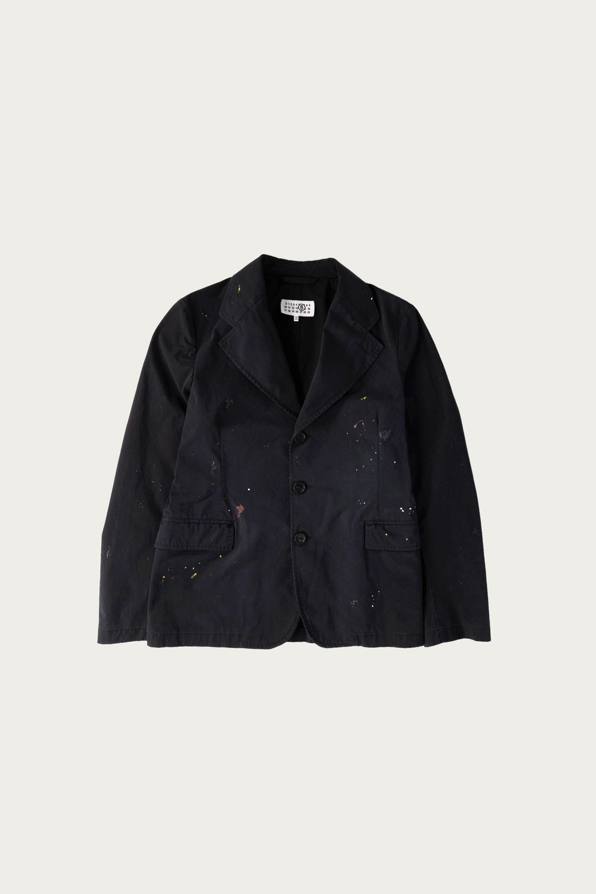 MM6 Maison Margiela - Single Breasted Paint Splatter Jacket - Black - Canoe Club
