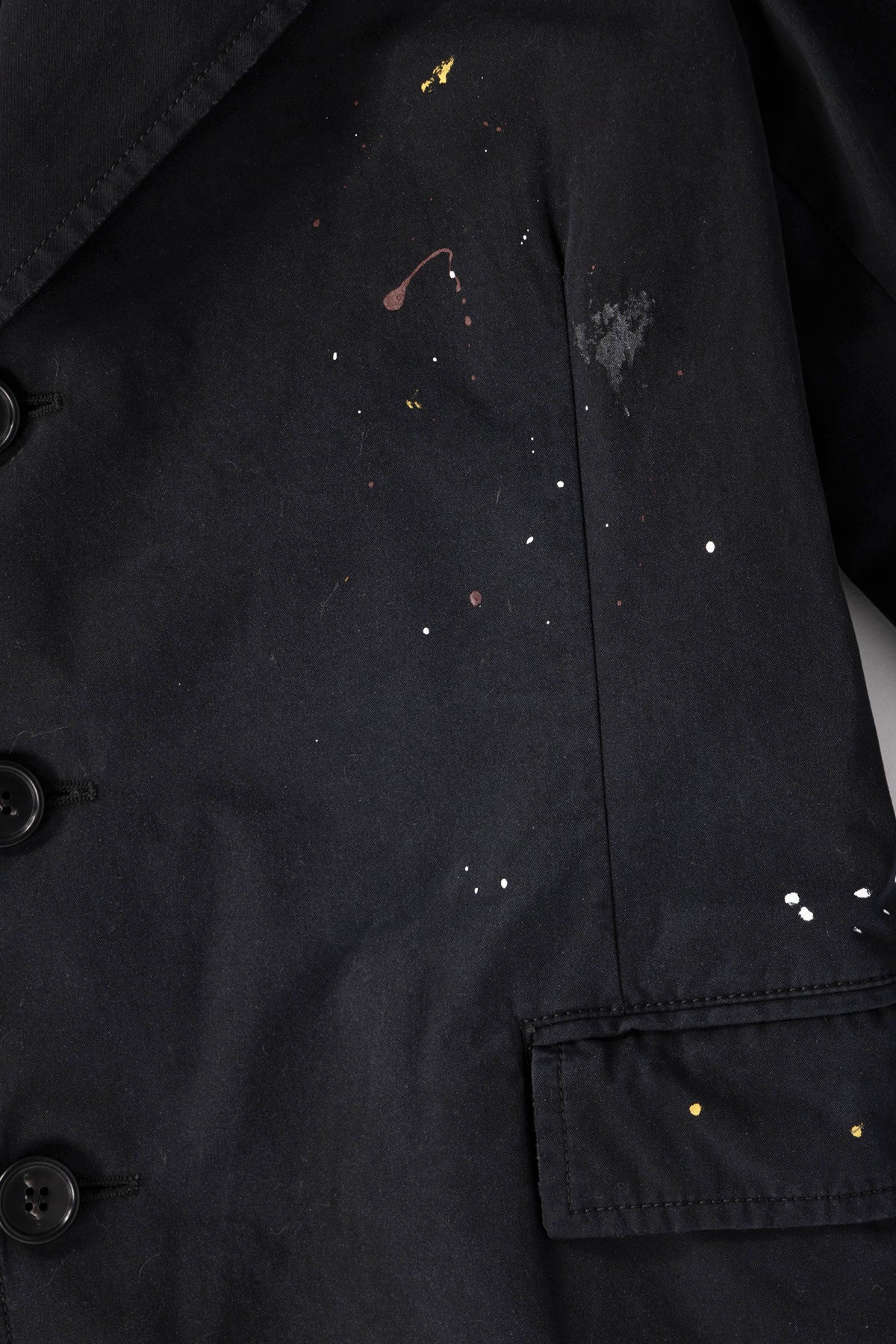 MM6 Maison Margiela - Single Breasted Paint Splatter Jacket - Black - Canoe Club