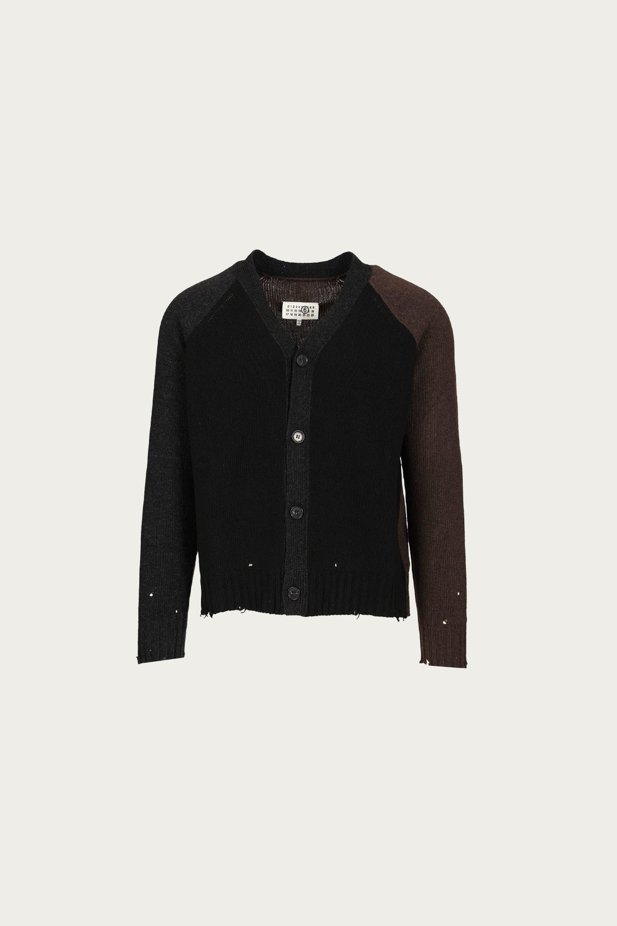 MM6 Maison Margiela - Two-Tone Cardigan - Black/Brown - Canoe Club