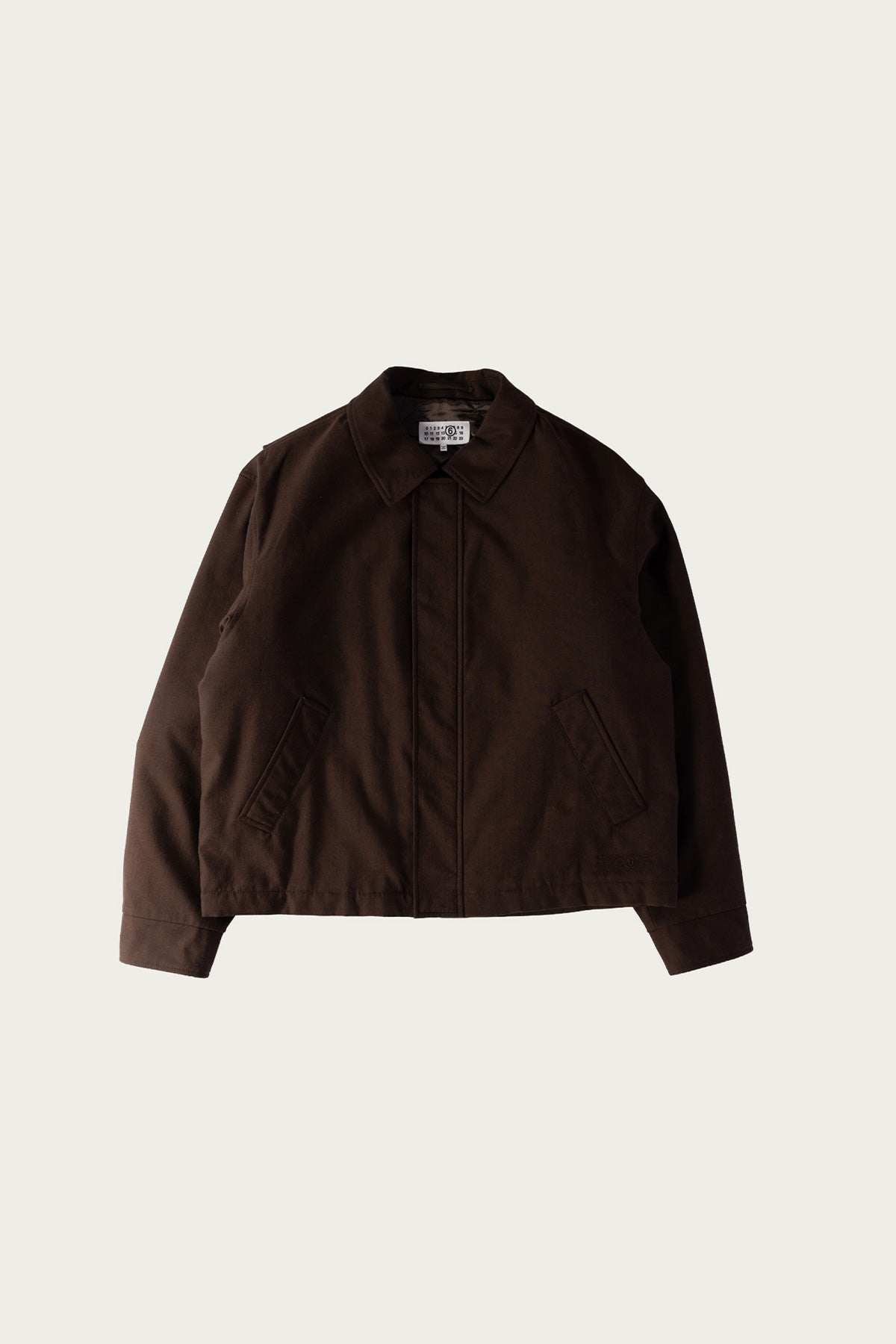 MM6 Maison Margiela ジャケット ダークブラウン　サイズ44 MM6 Maison Margiela Two-Way Zip Blouson | Chocolate Brown | Canoe Club