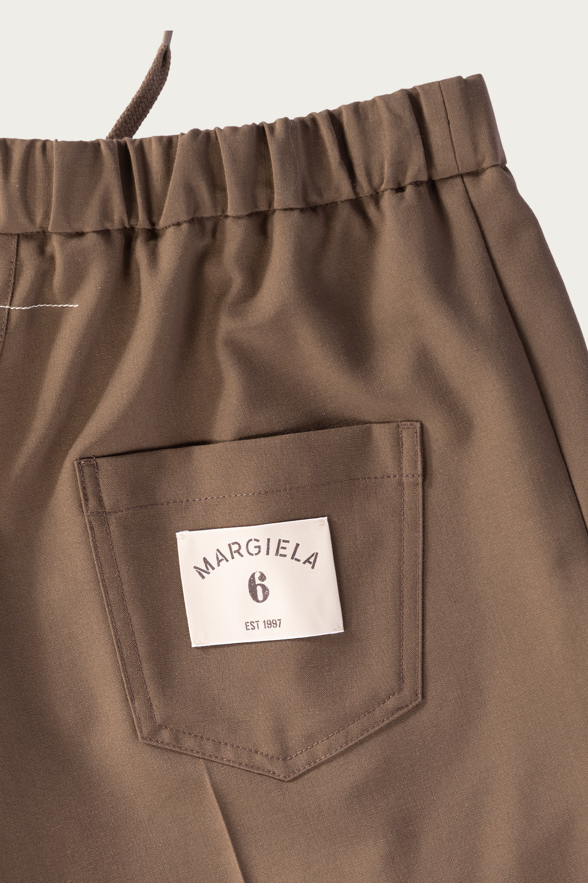 MM6 Maison Margiela - Wool Blend Trousers - Taupe - Canoe Club