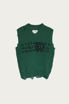 MM6 Maison Margiela - Wool Numbers Gilet - Green/Black - Canoe Club