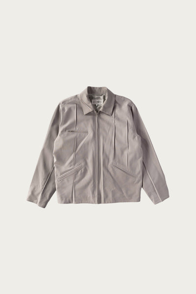MARTIN MARGIELA グレー レザージャケット サイズ6 mm6-zip-jacket-light-grey-
