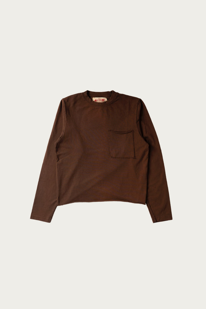 Monostereo - LS Raw Hem Tee - Cocoa - Canoe Club