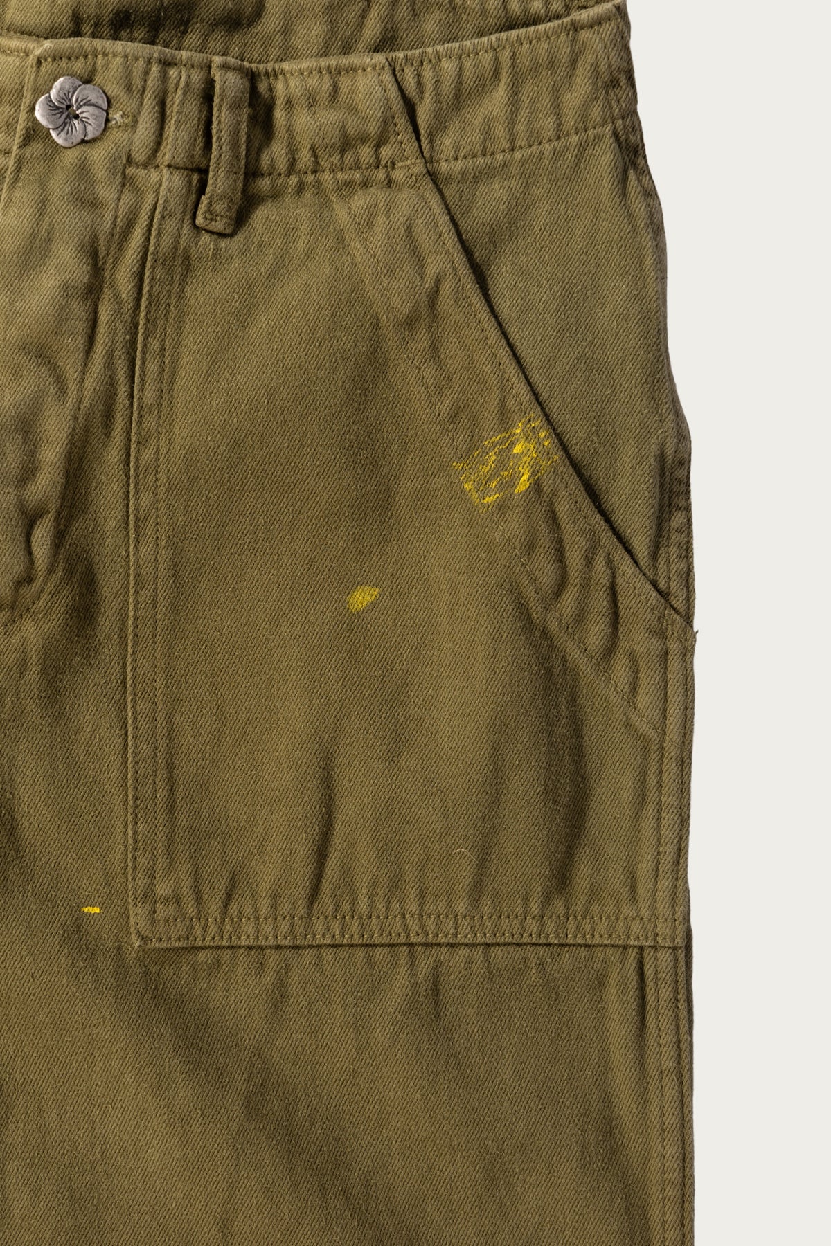 Monostereo - Lovers Cut Off Short - Mustard Green - Canoe Club