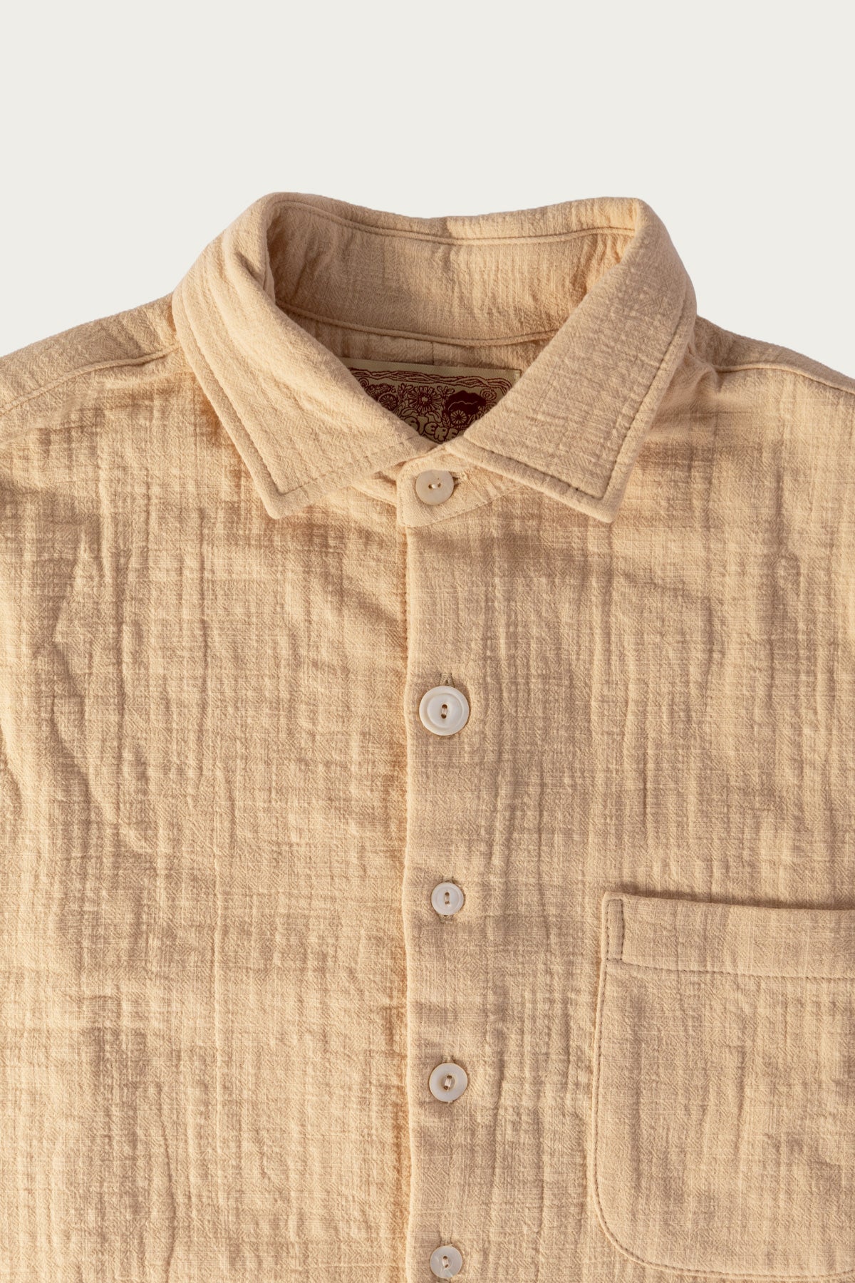 Monostereo - Ocean Pool Cotton Linen LS Shirt - Natural - Canoe Club