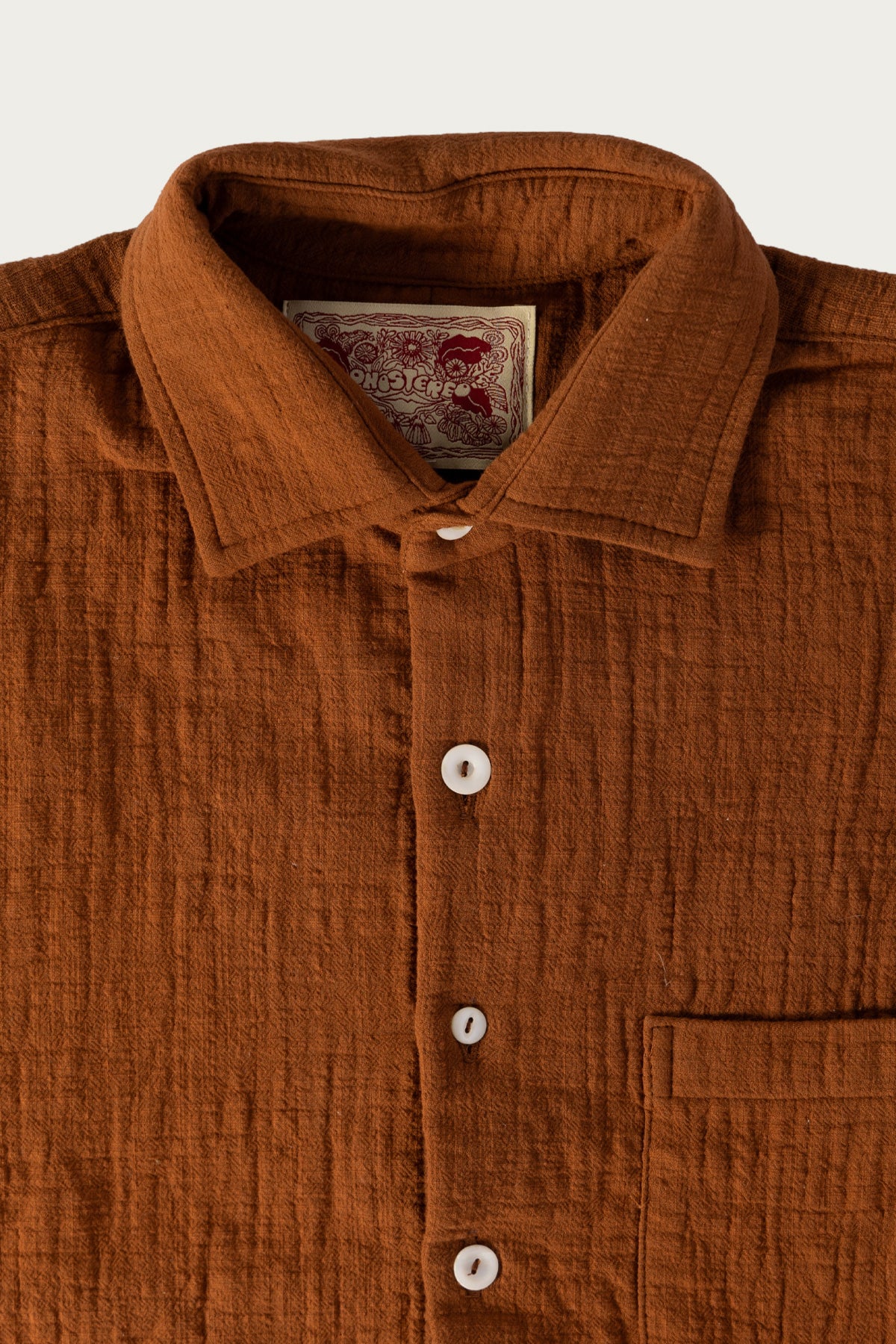 Monostereo - Ocean Pool Cotton Linen LS Shirt - Suede Brown - Canoe Club