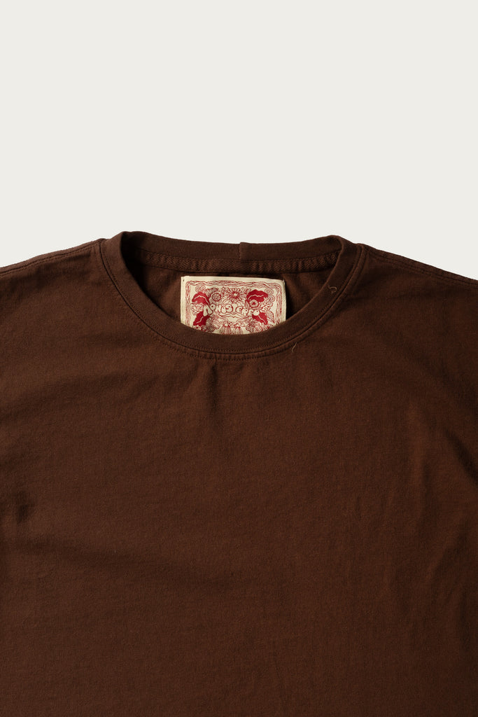 Monostereo - On The Farm Raw Hem Tee - Cocoa - Canoe Club