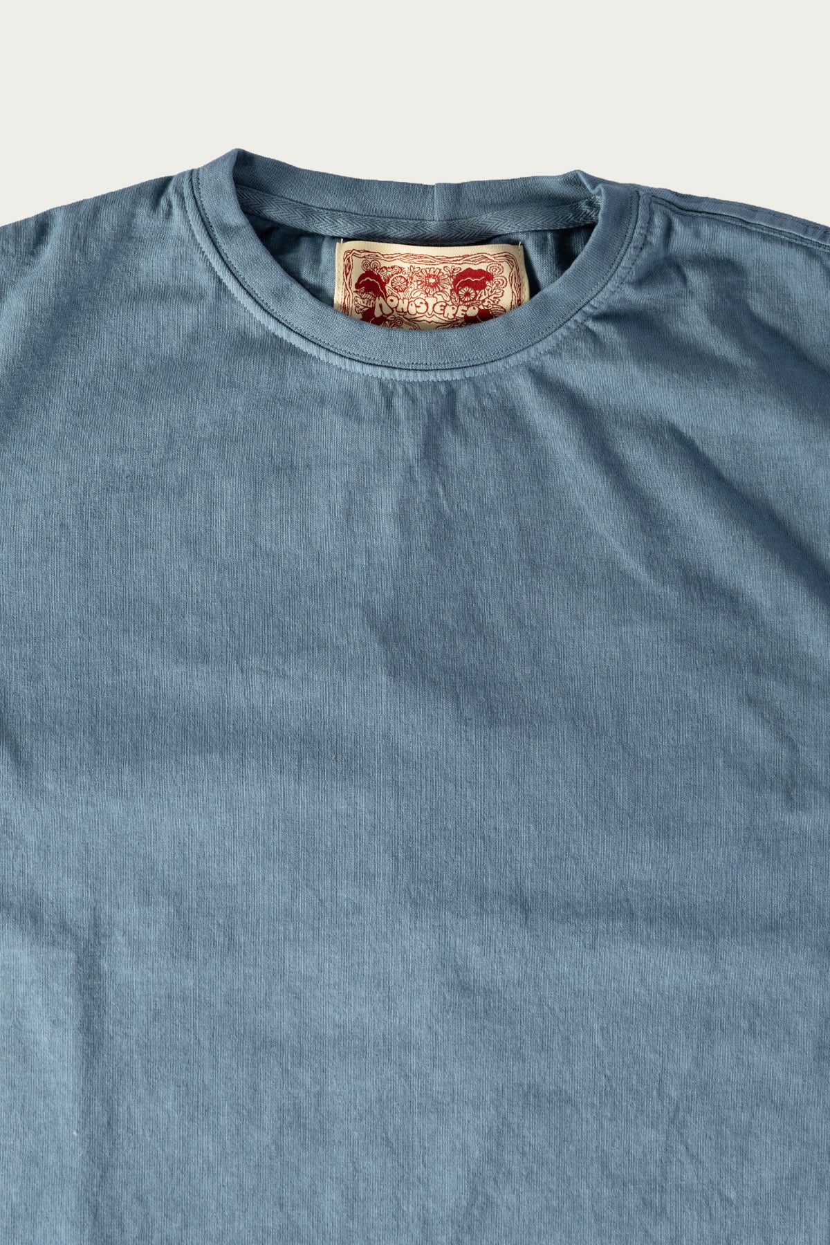 Monostereo - On The Farm Raw Hem Tee - High Tide Blue - Canoe Club