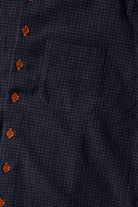 Monostereo - Wooly Gingham One Pocket Shirt - Navy - Canoe Club