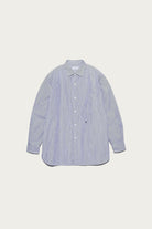 nanamica - Regular Collar Stripe Wind Shirt - Black - Canoe Club