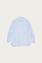 nanamica - Regular Collar Stripe Wind Shirt - Sax - Canoe Club