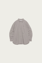 nanamica - Regular Collar Stripe Wind Shirt - Grey - Canoe Club