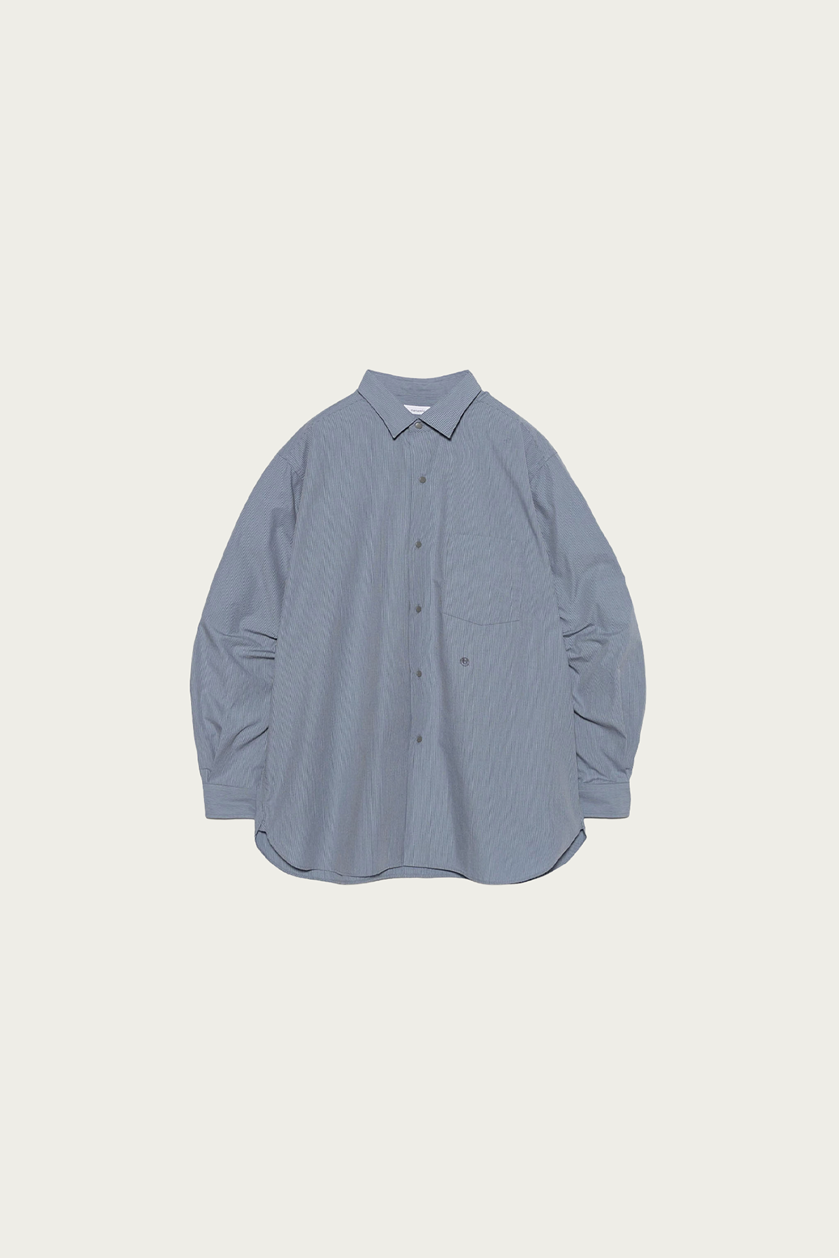 nanamica - Regular Collar Stripe Wind Shirt - Sax - Canoe Club