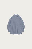 nanamica - Regular Collar Stripe Wind Shirt - Sax - Canoe Club