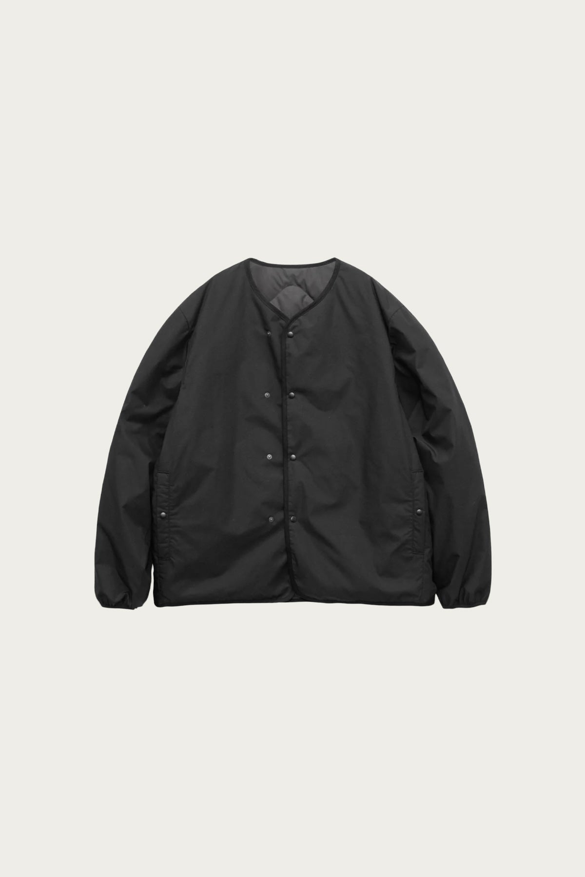 Nanamica Reversible Down Cardigan | Black | Canoe Club