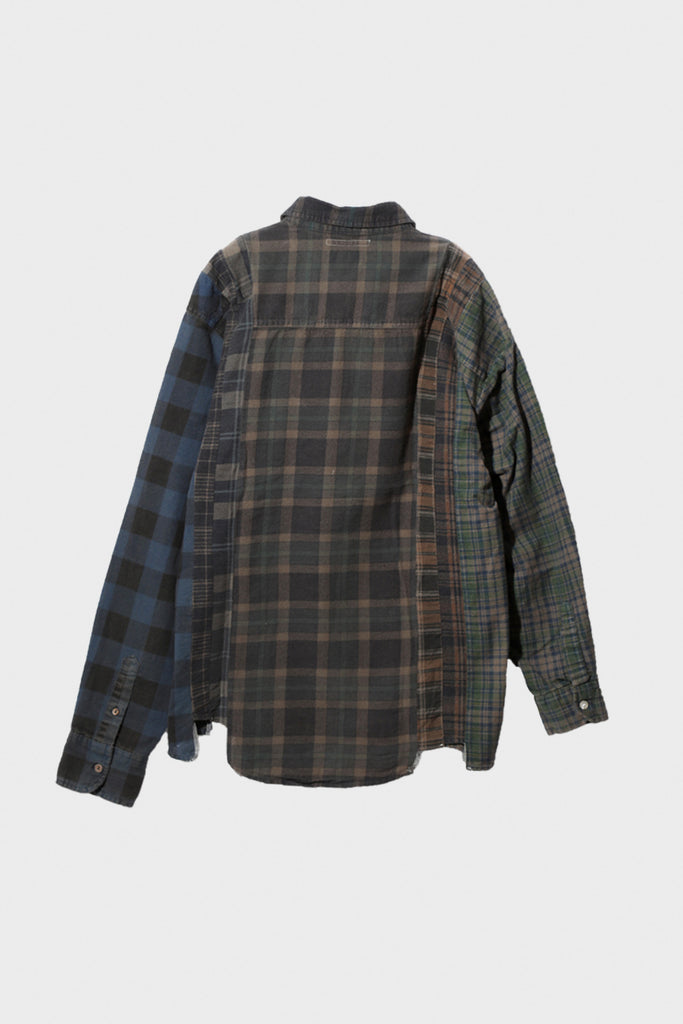 Needles - Flannel Shirt/Overdyed 7 Cut Shirt - Brown - Canoe Club