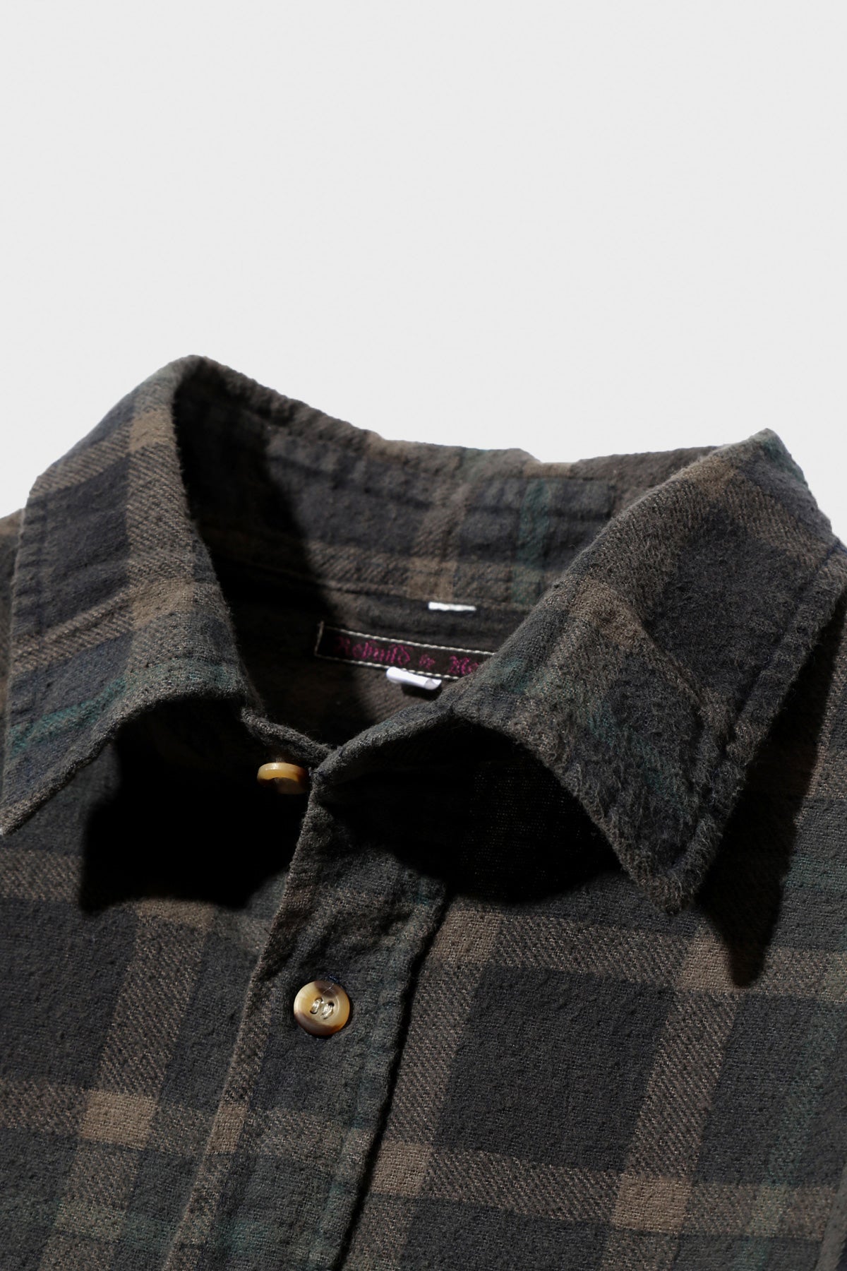Needles - Flannel Shirt/Overdyed 7 Cut Shirt - Brown - Canoe Club