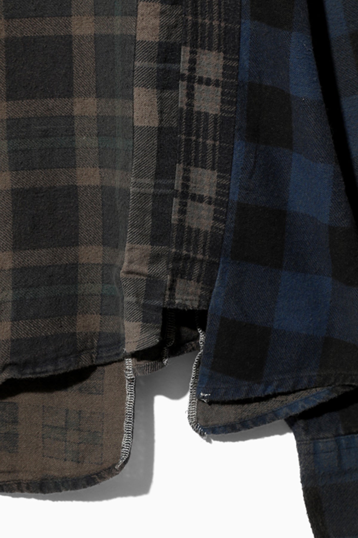 Needles - Flannel Shirt/Overdyed 7 Cut Shirt - Brown - Canoe Club